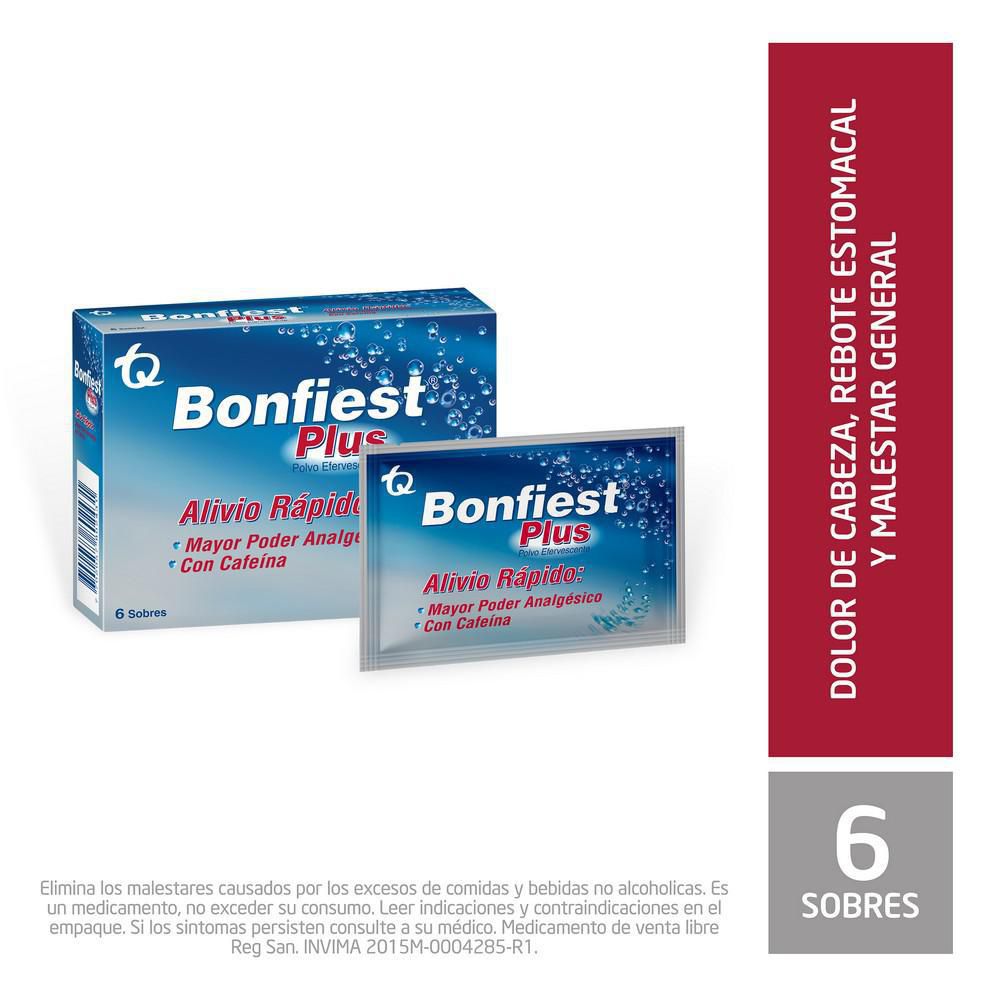 Antiácido y analgésico Bonfiest Plus Alivio Rapido (6  und)