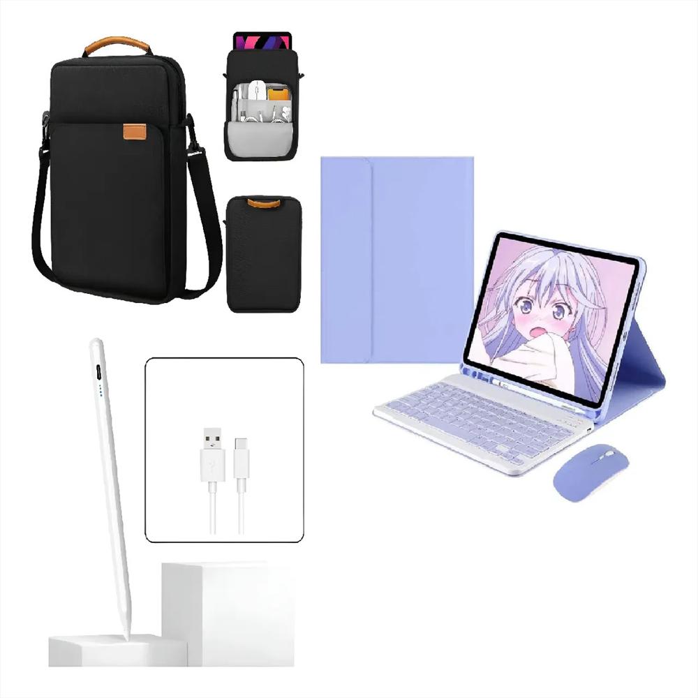 Estuche Teclado Para Tablet Xiaomi Redmi Pad 2 Mouse Bolso Lapiz Lila img #2