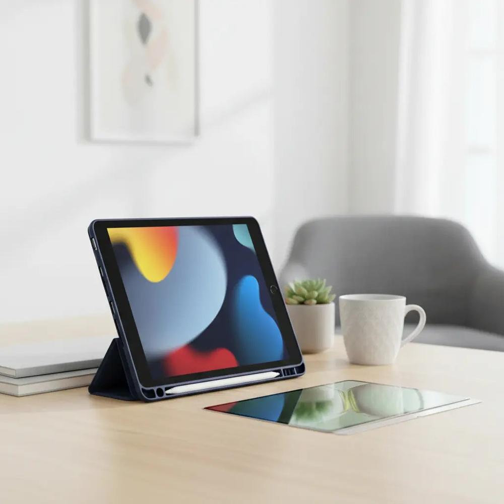 Smart Case Cristal Para Ipad 10.2 789 Generacion Vidrio Azul img #4