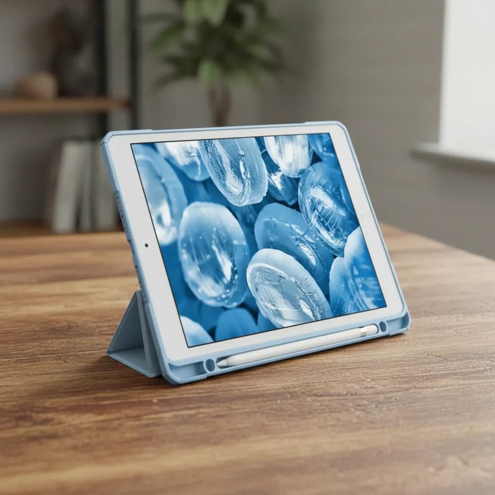 Smart Case Cristal Para Ipad 10.2 789 Generacion Vidrio Cielo img #3