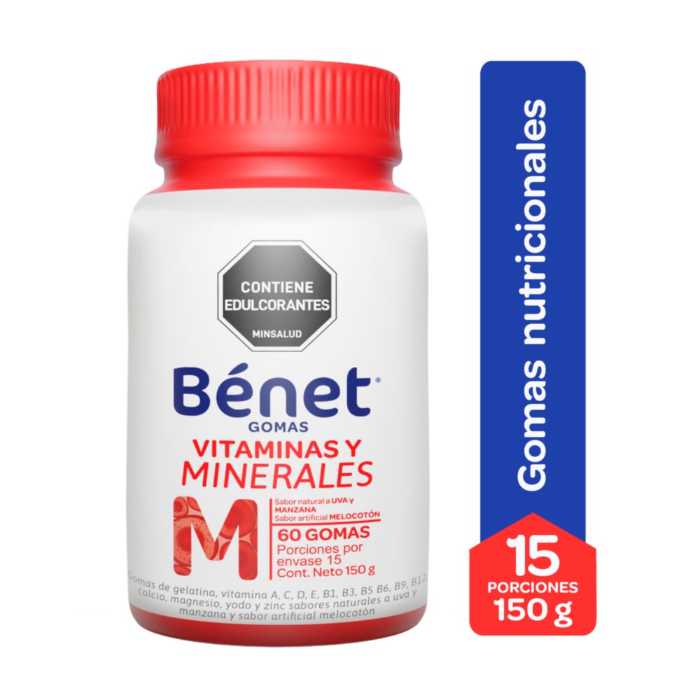 Gomas BENET vitaminas y minerales sin azúcar (150  gr) img #1