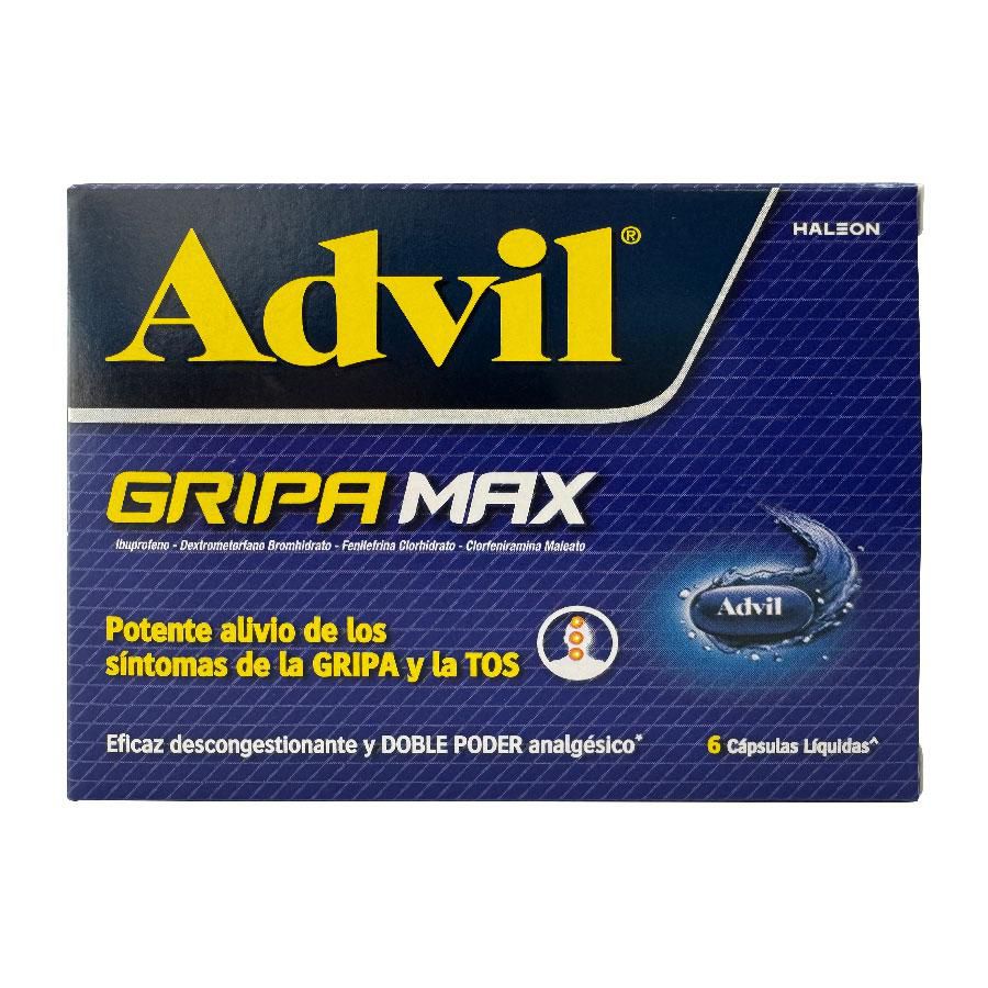 Cápsulas líquidas ADVIL gripa max descongestionante (6  und)