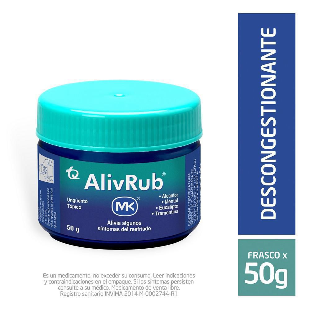 Ungüento tópico ALIVRUB MK descongestionante (50  gr)
