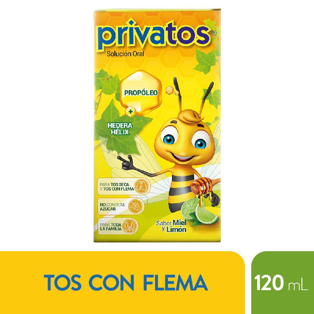 Jarabe PRIVATOS con propóleo sabor miel y limón (120  ml)