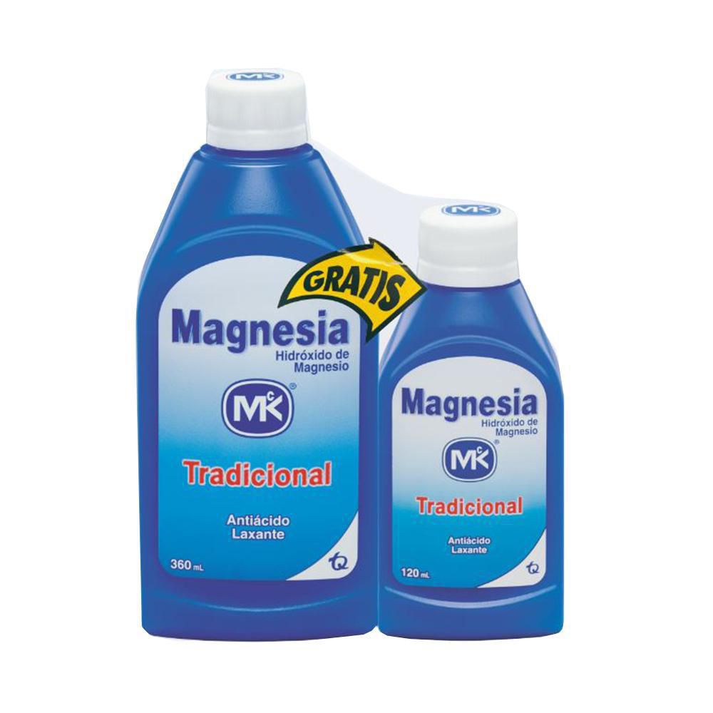 Antiácido laxante MAGNESIA MK  + obsequio 120ml (360  ml)