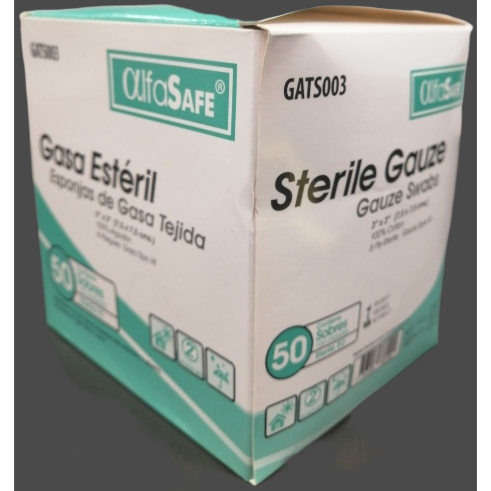 Gasa ALFA TRADING tejida 3x3 x50 sobres (0.17  kg) img #1