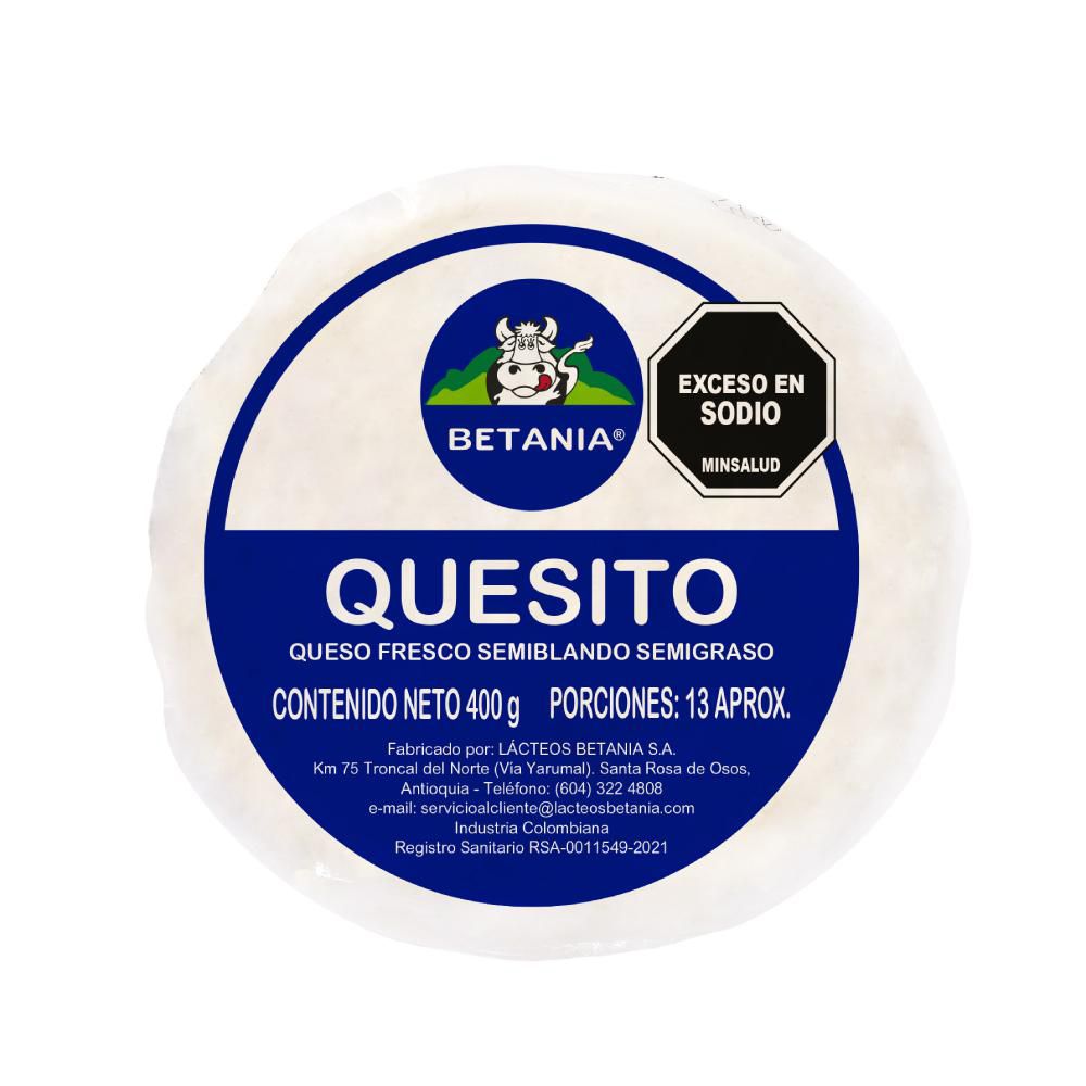 Quesito BETANIA fresco semiblando (400  gr) img #1