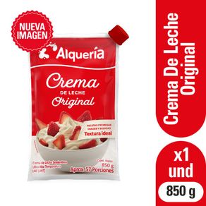 Crema de leche ALQUERIA semientera (850  gr)
