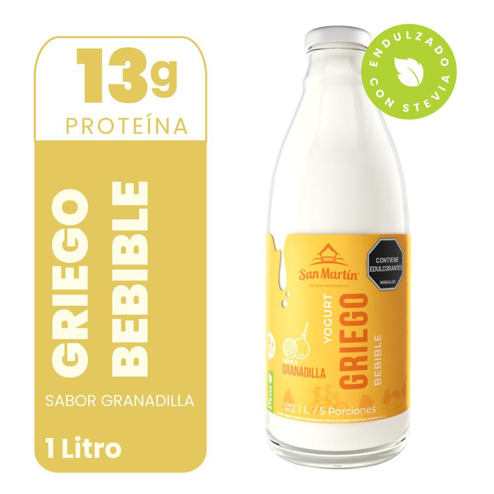 Yogurt griego SAN MARTIN bebible sabor granadilla (1000  ml)