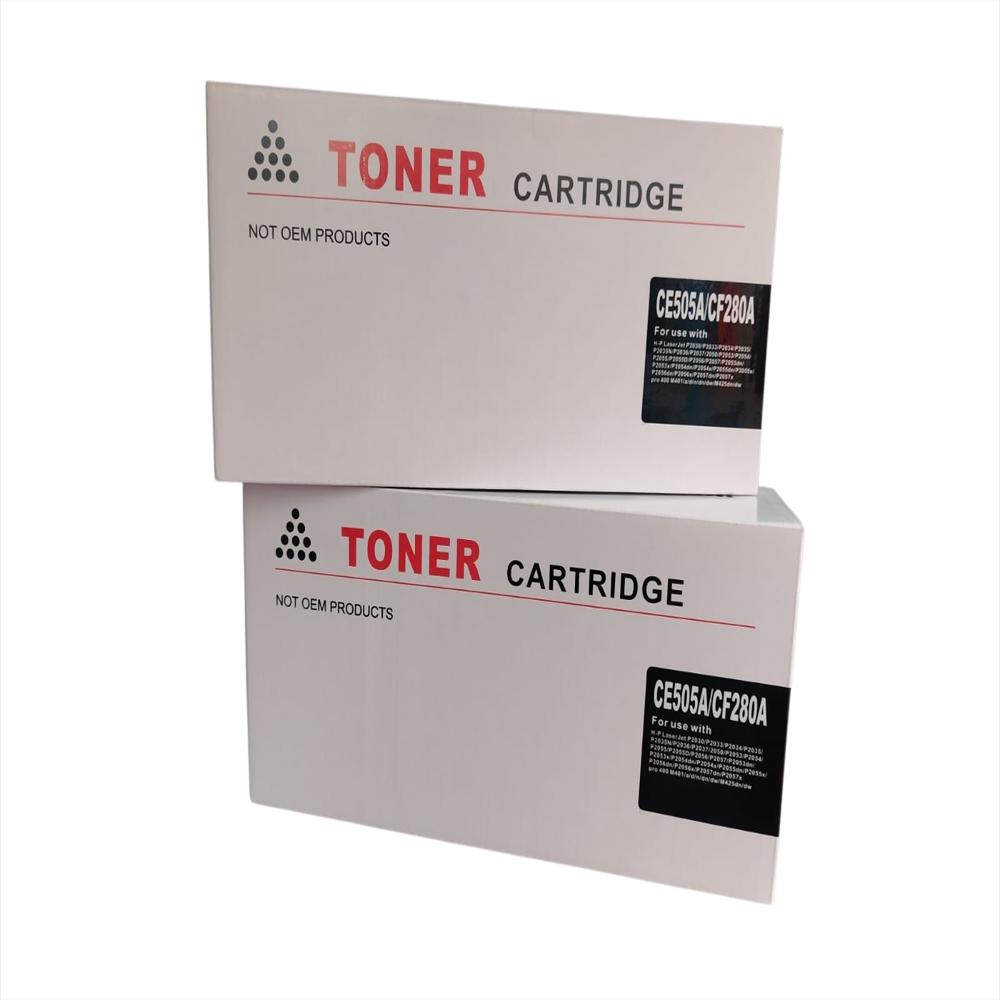 Kit X2 Tóner Ce505a Cf280a Genérico P2030/ Pro400 05A 80A img #1