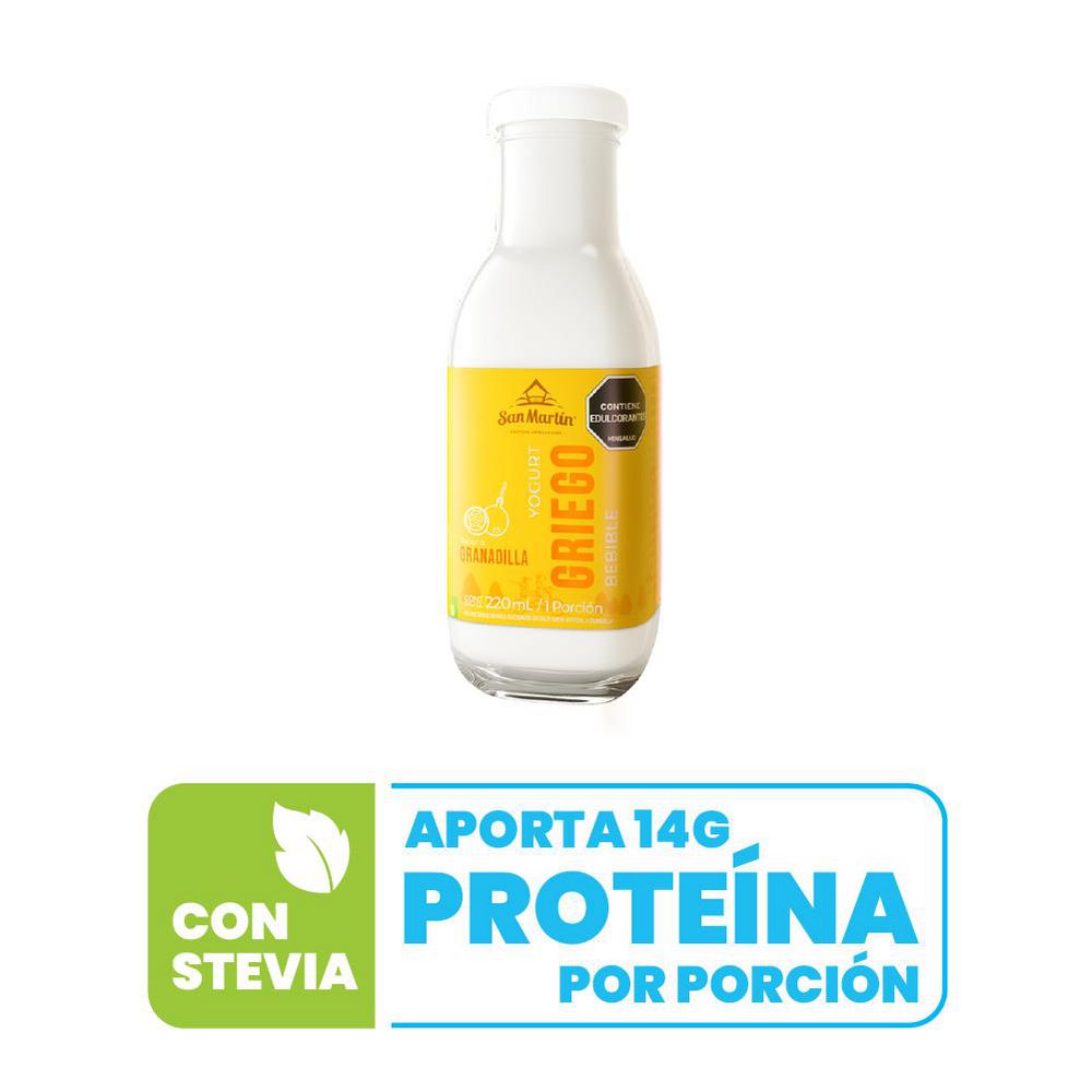 Yogurt griego SAN MARTIN griego bebible granadilla (220  ml)
