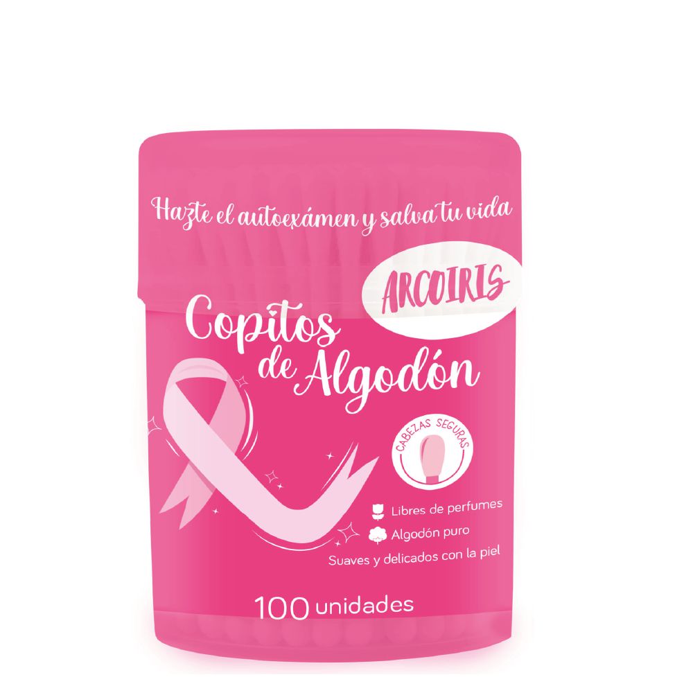 Copitos HIGIETEX de algodón arcoíris (100  und) img #1
