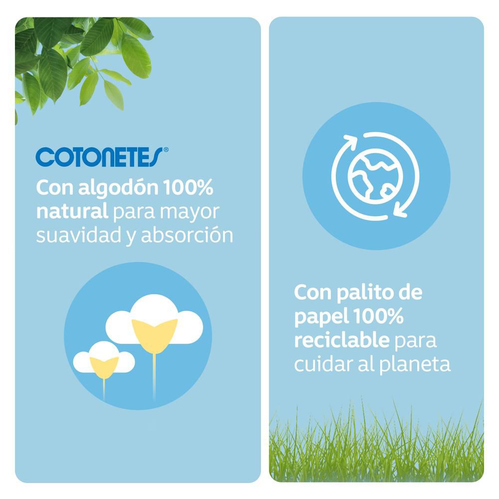 Hisopos COTONETES FLEXIBLES PUNTAS ALGODON (75  und) img #3