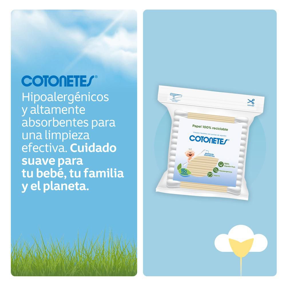 Hisopos COTONETES FLEXIBLES PUNTAS ALGODON (75  und) img #6