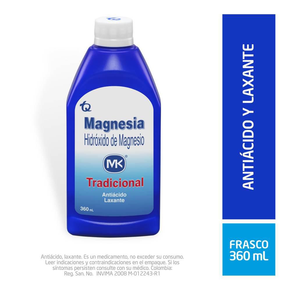 Hidróxido de magnesio MAGNESIA MK antiácido y laxante tradicional (360  ml)