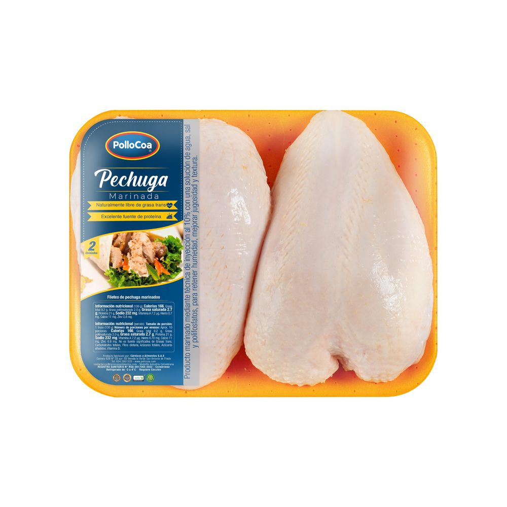 Pechuga de pollo POLLOCOA marinada x2und img #2