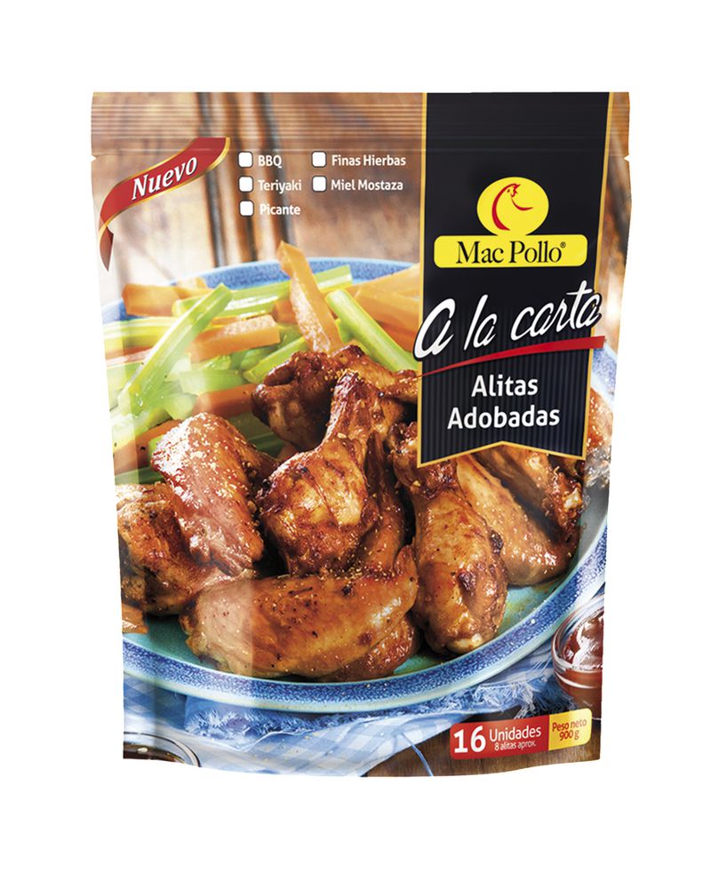 Alitas MAC POLLO adobadas teriyaki (900  gr)