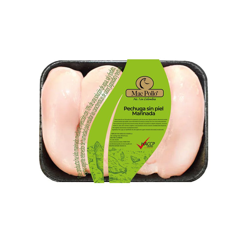 Pechuga de pollo MAC POLLO sin piel fresca
