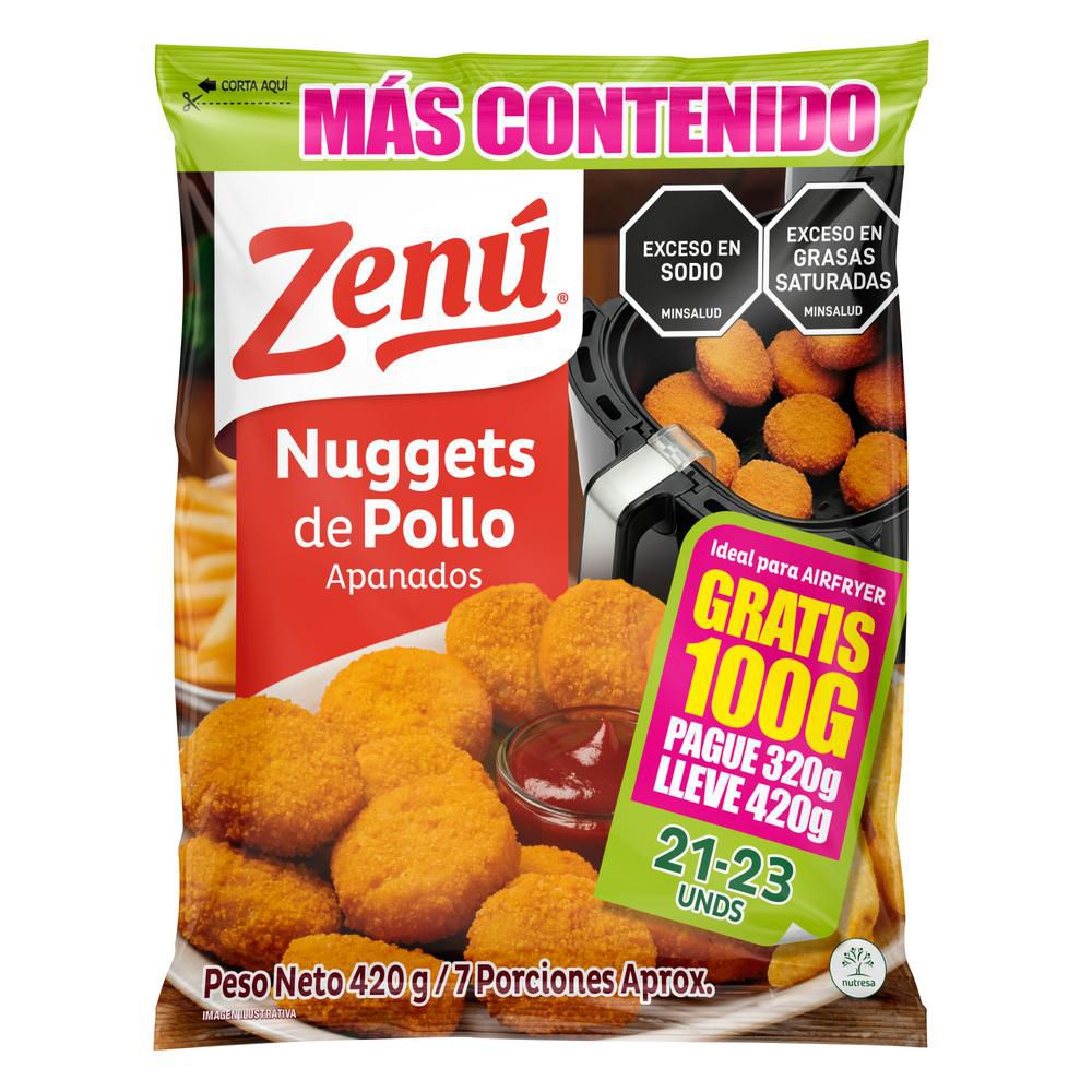 Nuggets de pollo ZENU apanados (420  gr) img #1