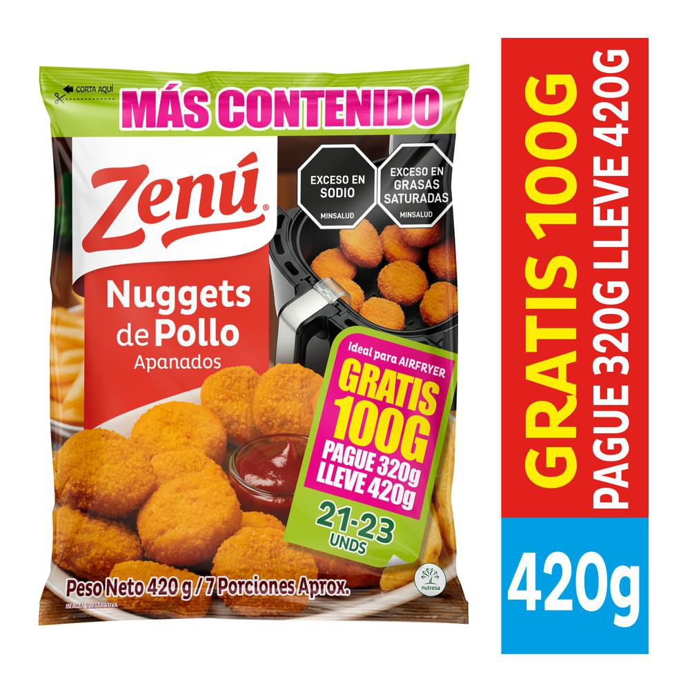 Nuggets de pollo ZENU apanados (420  gr) img #2