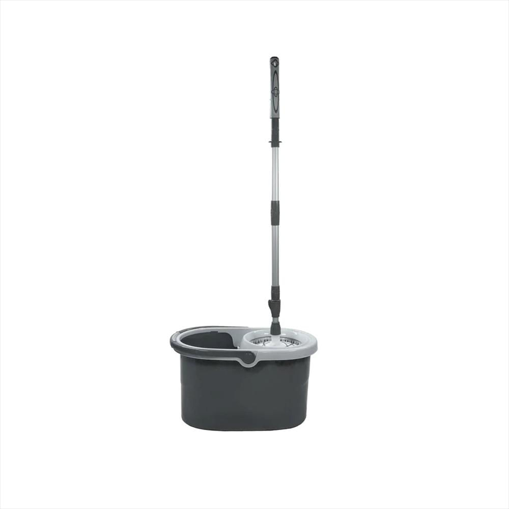 Balde Centrifugador 10 Lt Con Mopa Microfibra 4 1053873 Gris img #2
