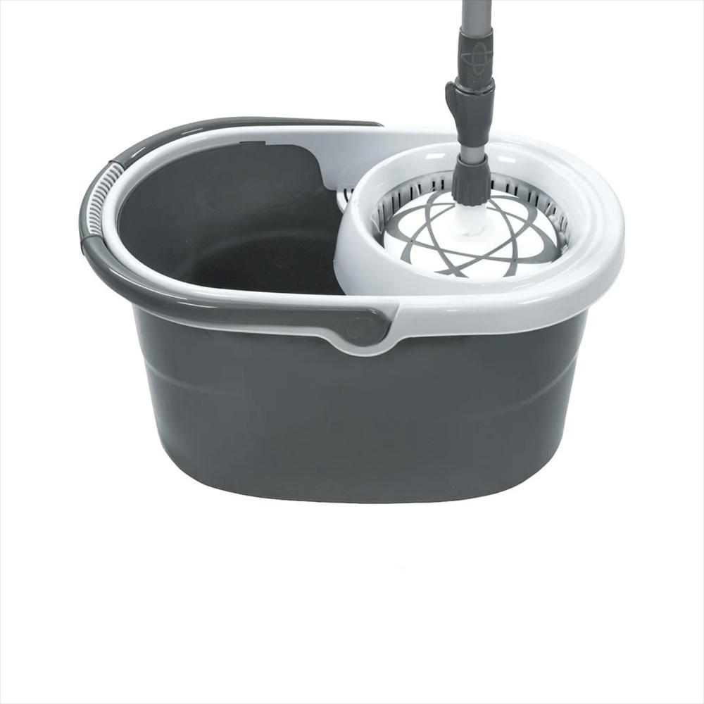 Balde Centrifugador 10 Lt Con Mopa Microfibra 4 1053873 Gris img #5