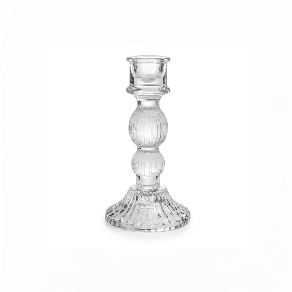 Candelabro De Vidrio Acanalado Mt0821 13R Transparente img #2