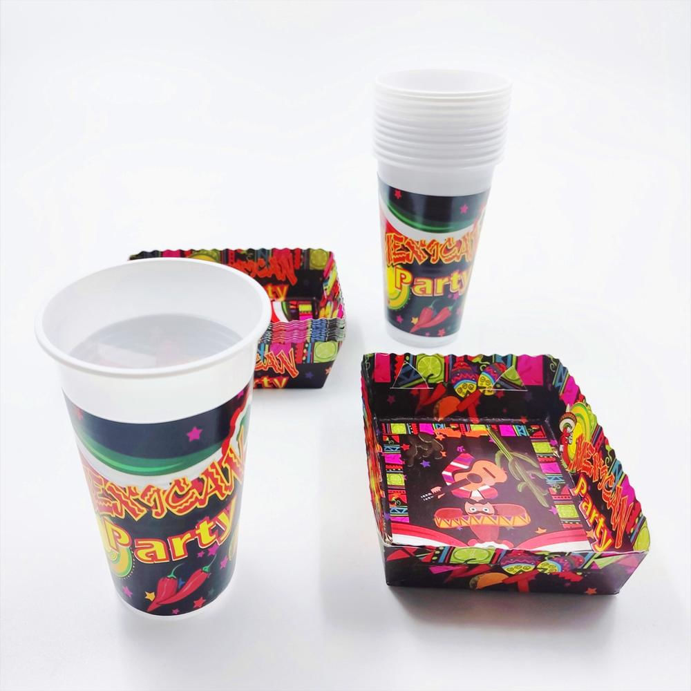 Kit 12 Vasos Platos Decorativos Fiesta Mexicana Comprar Ya img #10