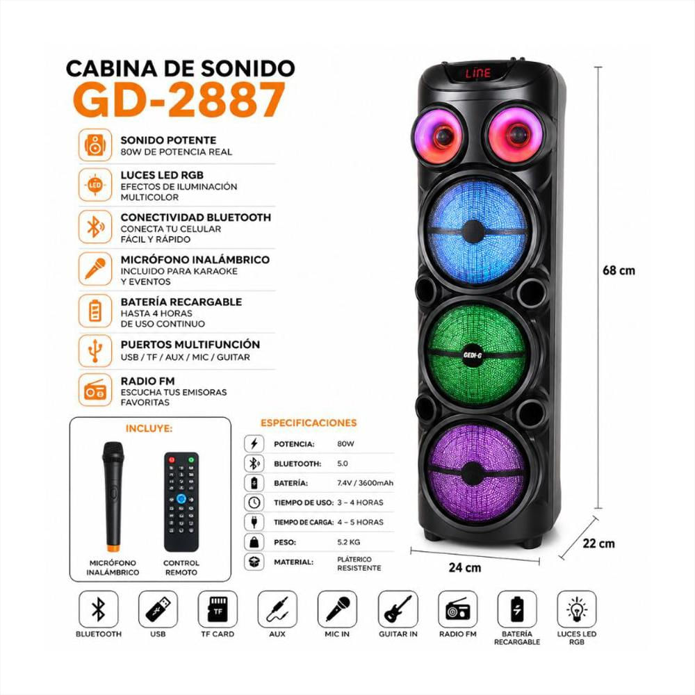 Cabina De Sonido Gedi G Gd 2887 8X9 img #3