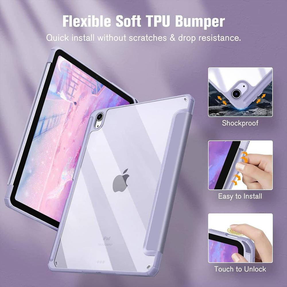 Smart Case Cristal Para Ipad Pro 11 M4 2024 Vidrio Lila img #4