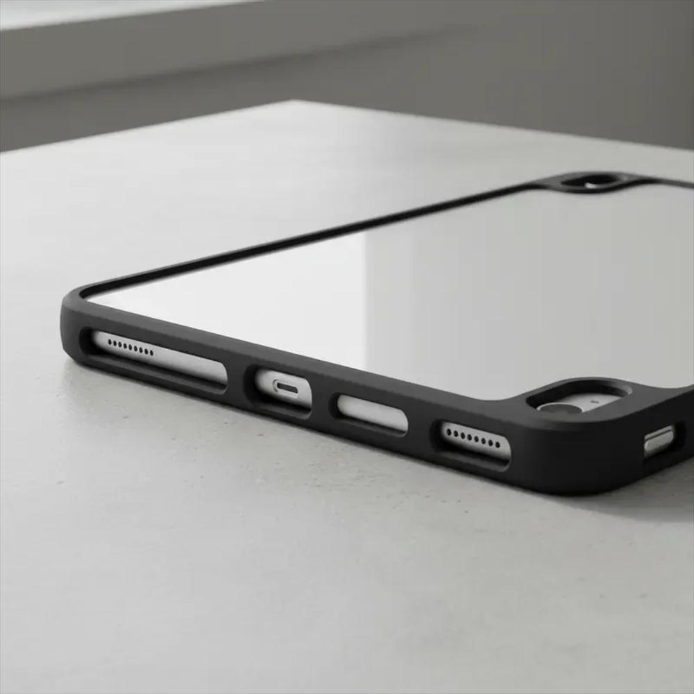 Smart Case Cristal Para Ipad Pro 11 M5 2025 Vidrio Negro img #3