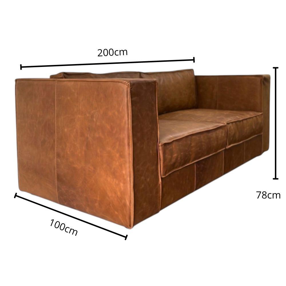 Sofá Rude 200Cm X 100Cm Cuero Natural img #3