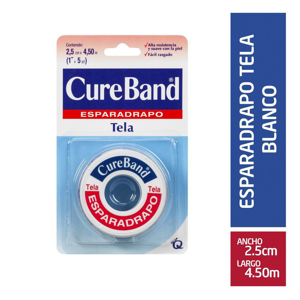 Esparadrapo CUREBAND tela (4.5  mts)