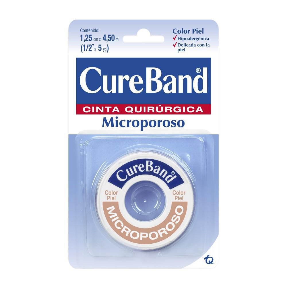 Microporo CUREBAND cinta quirúrgica piel 1.25cm x4.5mt (4.5  mts) img #2