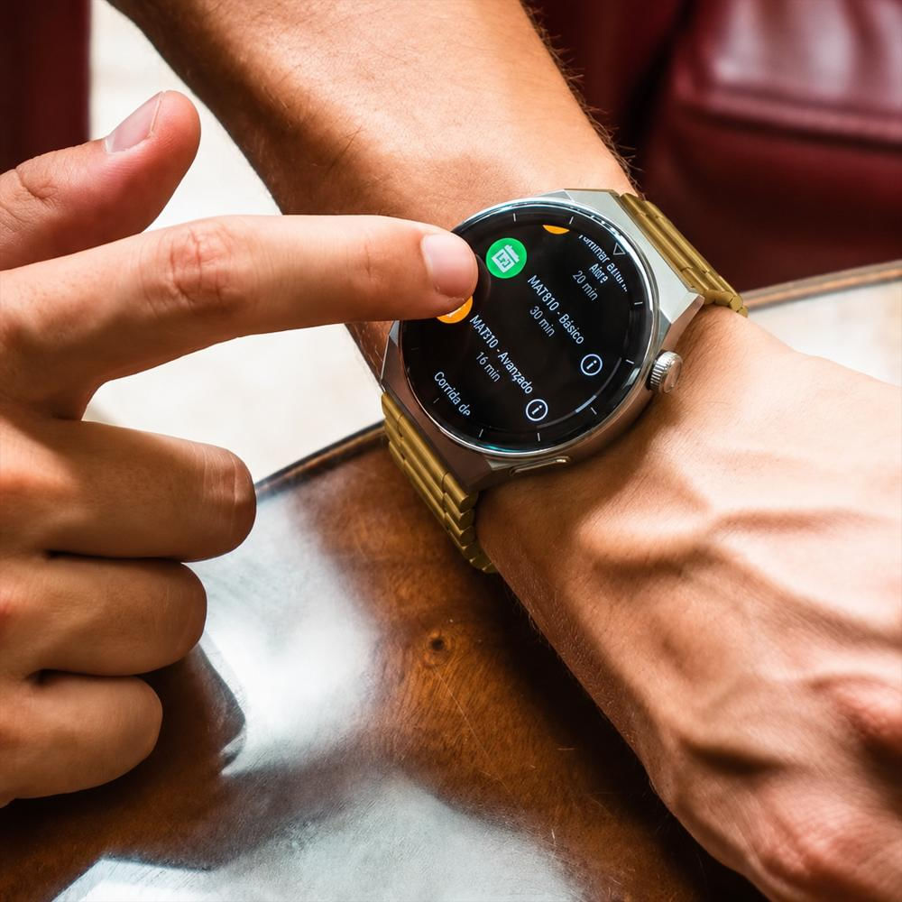 Smartwatch K700 Redondo Bluetooth Llamadas Deporte Doble Manilla Hd Dorado img #2