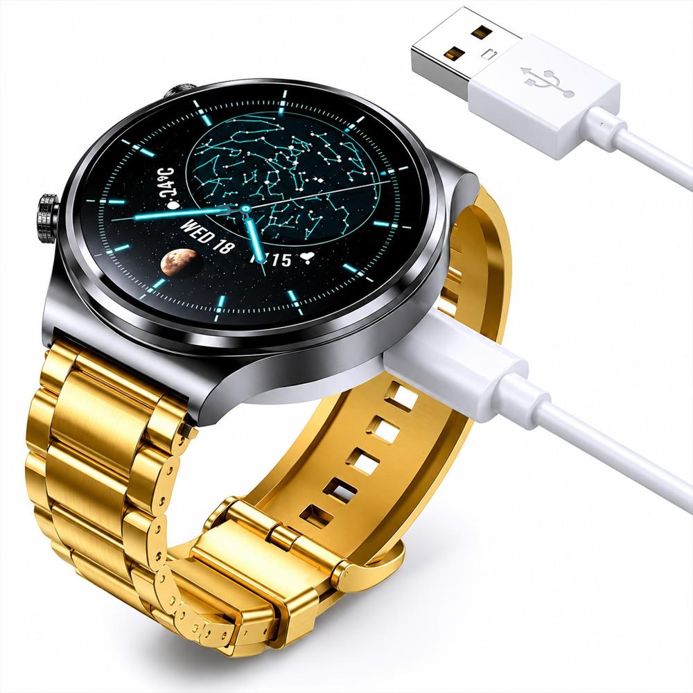 Smartwatch K700 Redondo Bluetooth Llamadas Deporte Doble Manilla Hd Dorado img #4