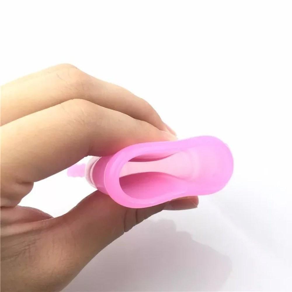 Copa Menstrual Silicona Medica Reutilizable Con Bolsa De Seda Rosa L Rosa img #3