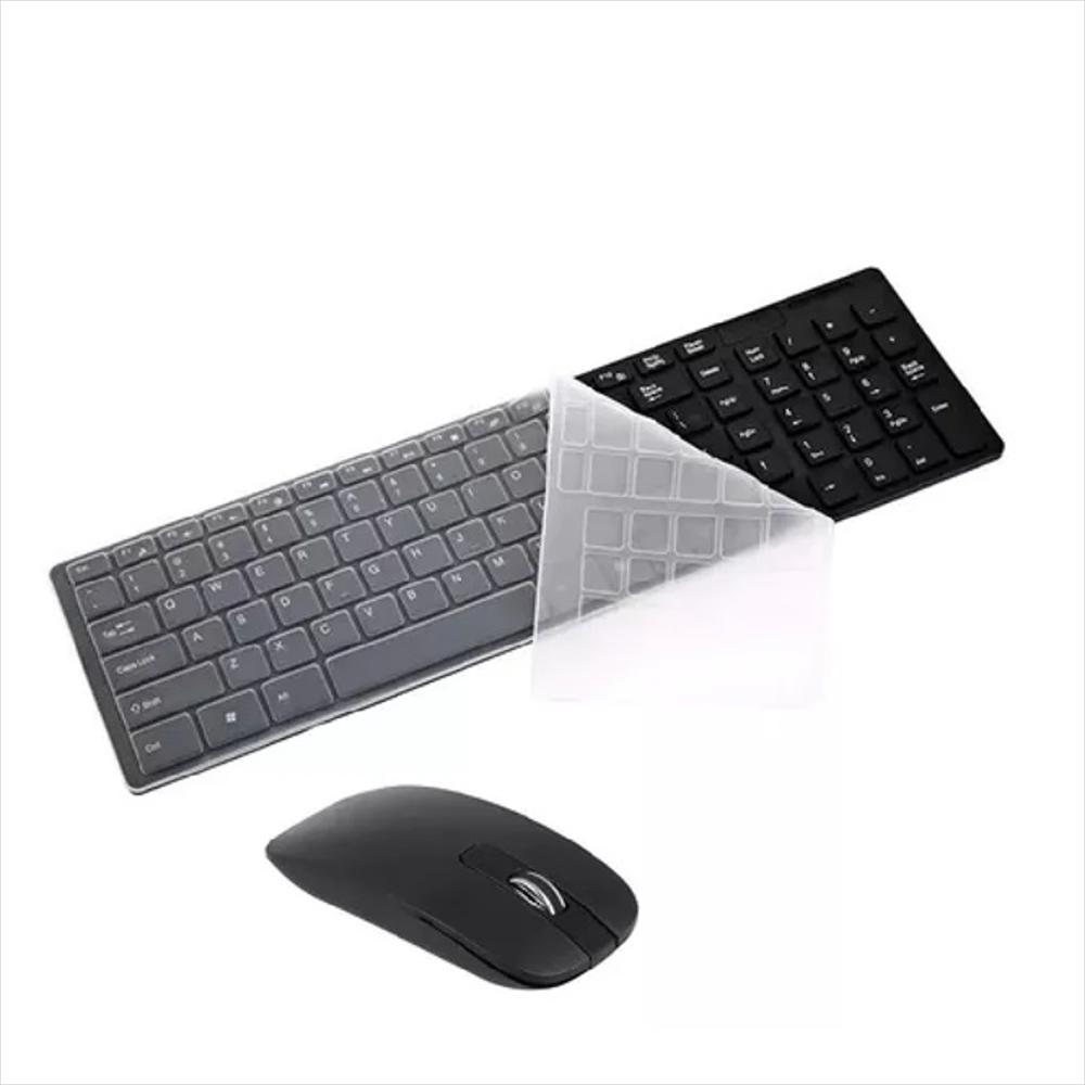 Combo Teclado Y Mouse Inalambrico Delgado K06 Usb Negro img #1