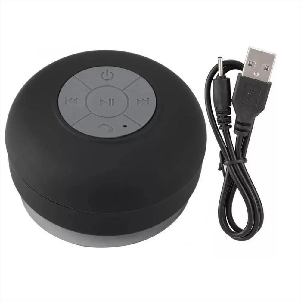 Parlante Bluetooth Resistente Al Agua Recargable Para Ducha Portatil Negro img #5