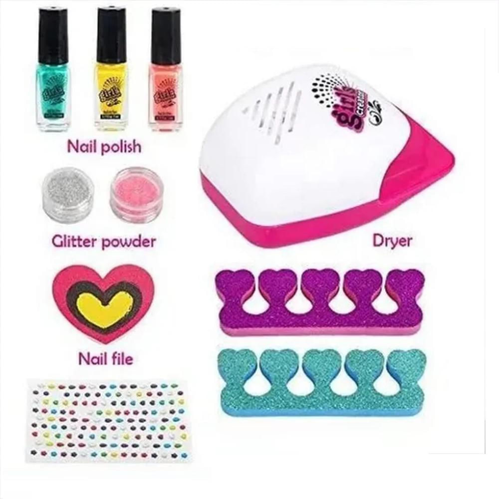 Kit De Manicure Infantil Con Esmaltes Lampara Y Decoraciones Creativas img #4