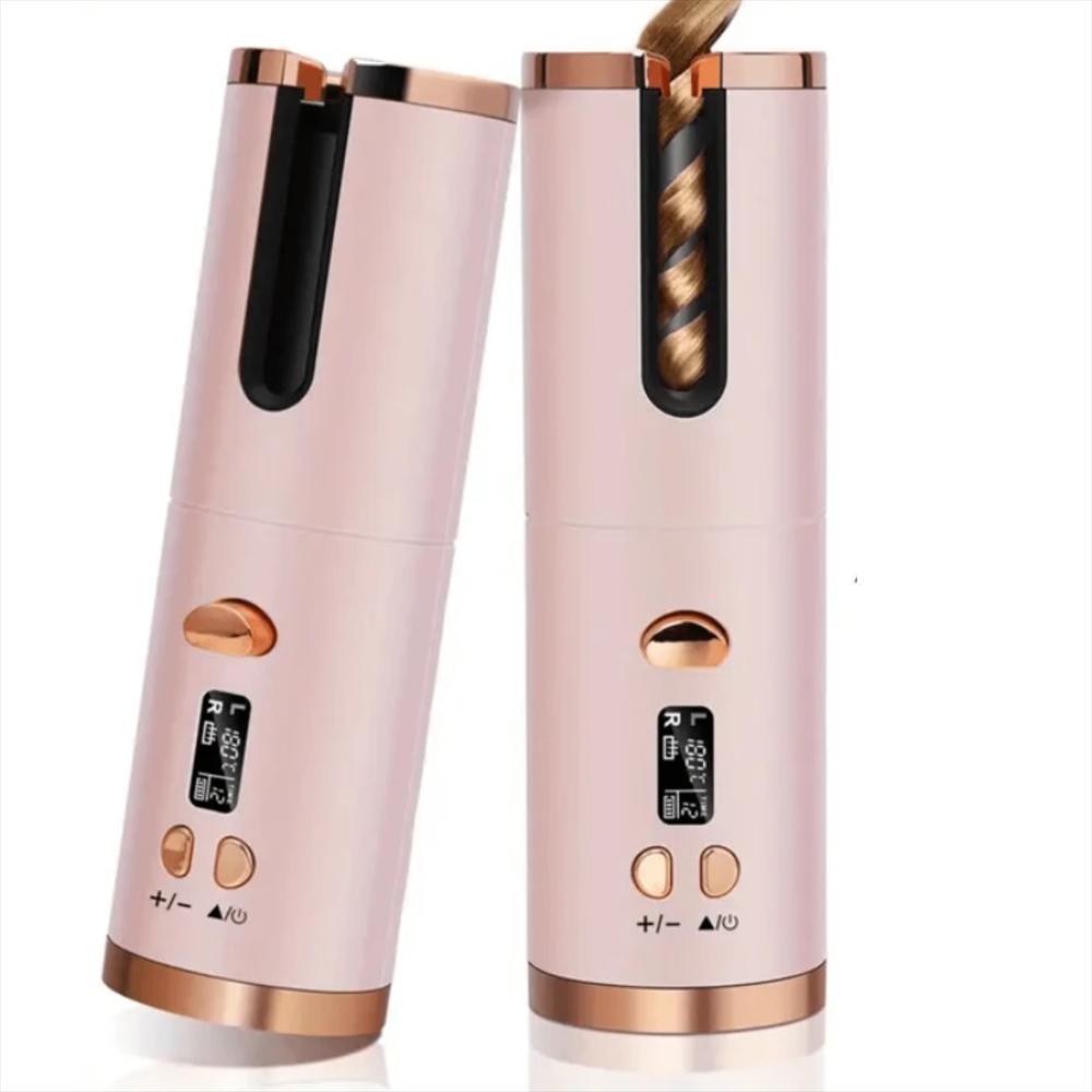 Rizador De Cabello Automatico Inalambrico Recargable Portatil Usb Rosa img #1