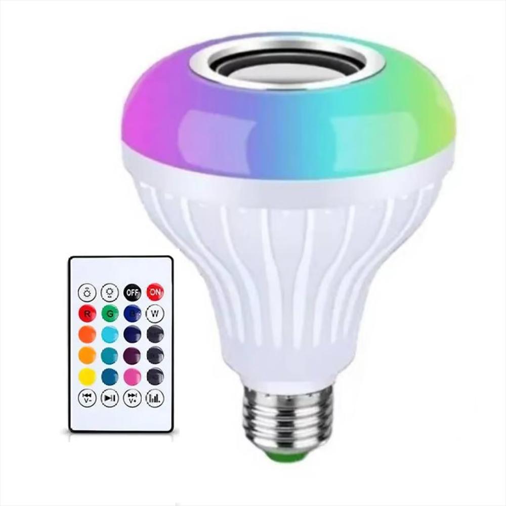 Bombillo Parlante Bluetooth Con Luces Multicolor Y Control Remoto img #4