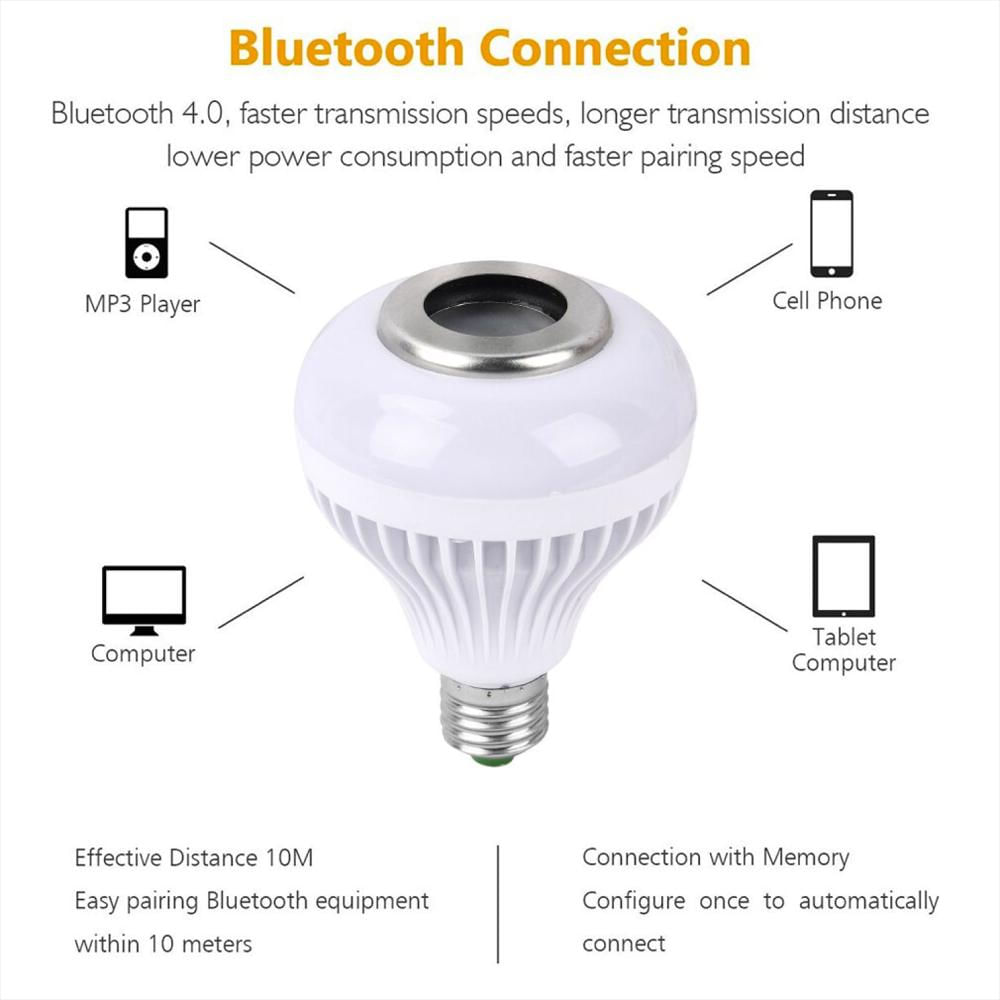Bombillo Parlante Bluetooth Con Luces Multicolor Y Control Remoto img #5
