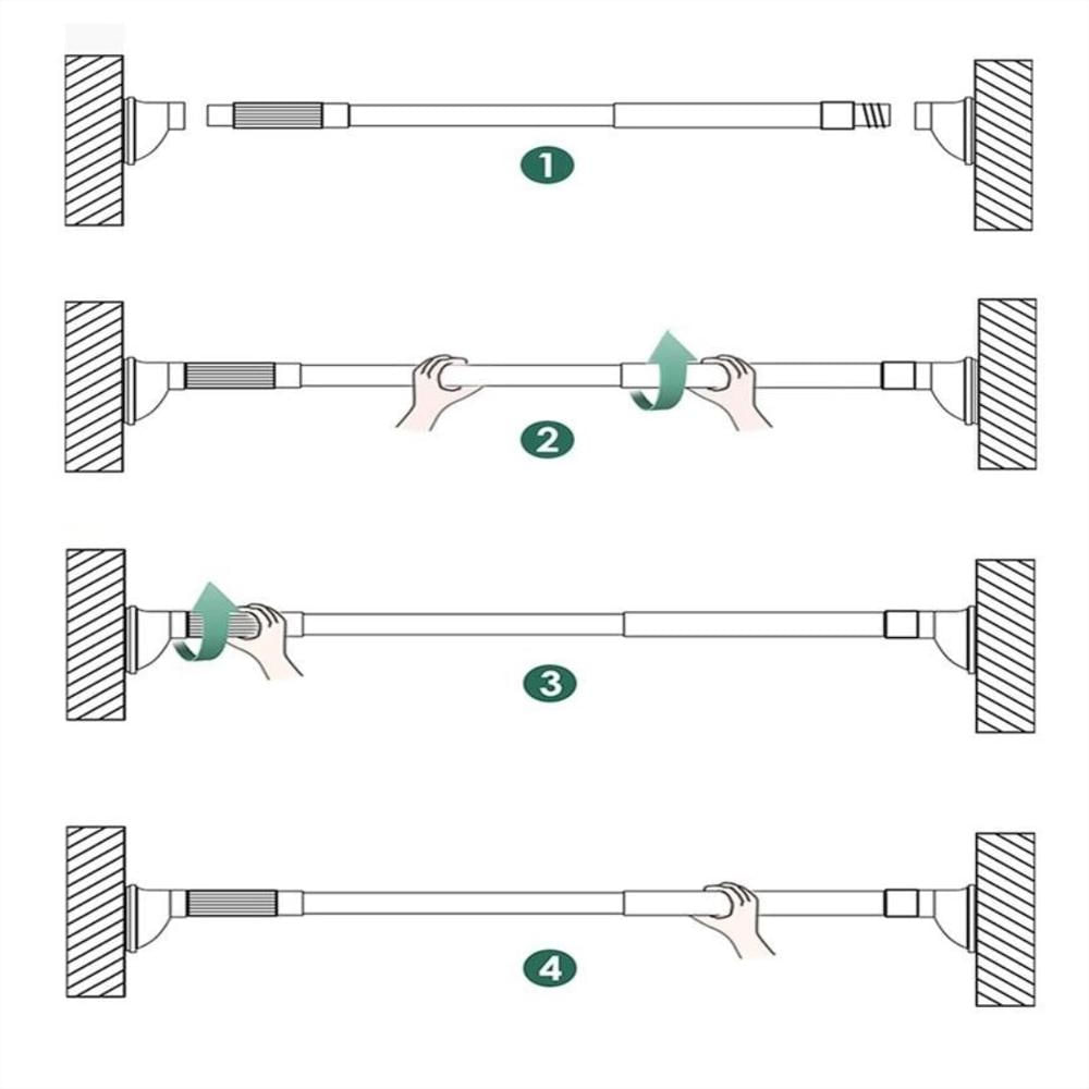 Barra Expandible Ajustable Acero Inoxidable De 110 Cm A 2 Metros img #5