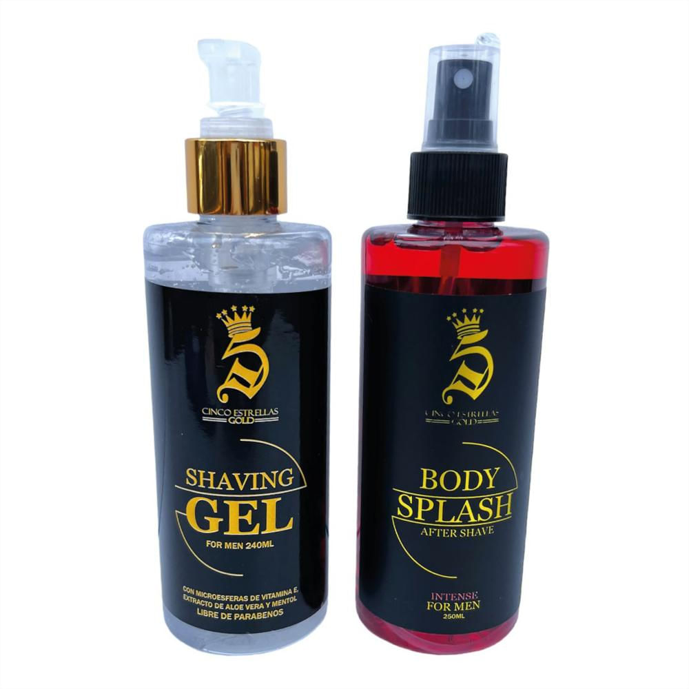Combo 2 Barberia 5 Estrellas Talco Gel Afeitado Y Splash Refrescante img #3