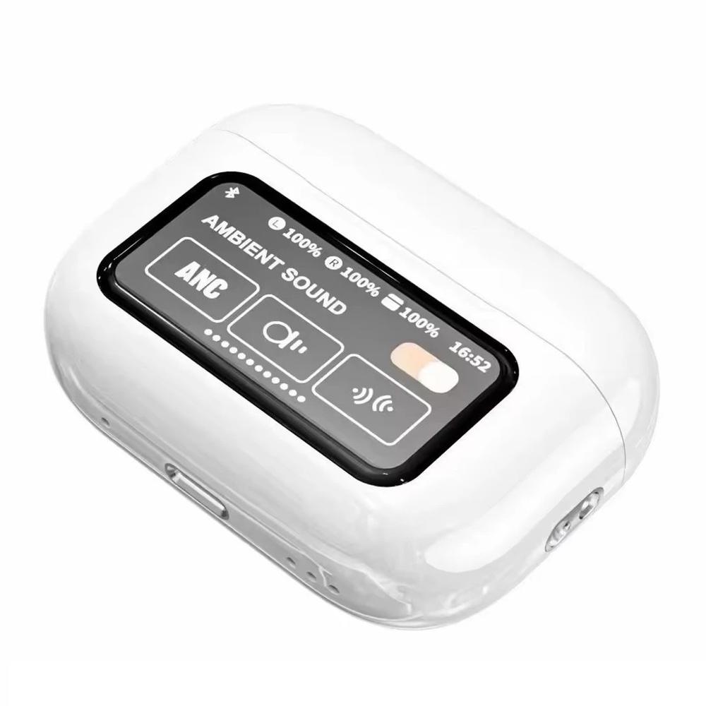 Audifonos Inalambricos Bluetooth A9 Pro Con Pantalla Tactil Led Blanco img #5
