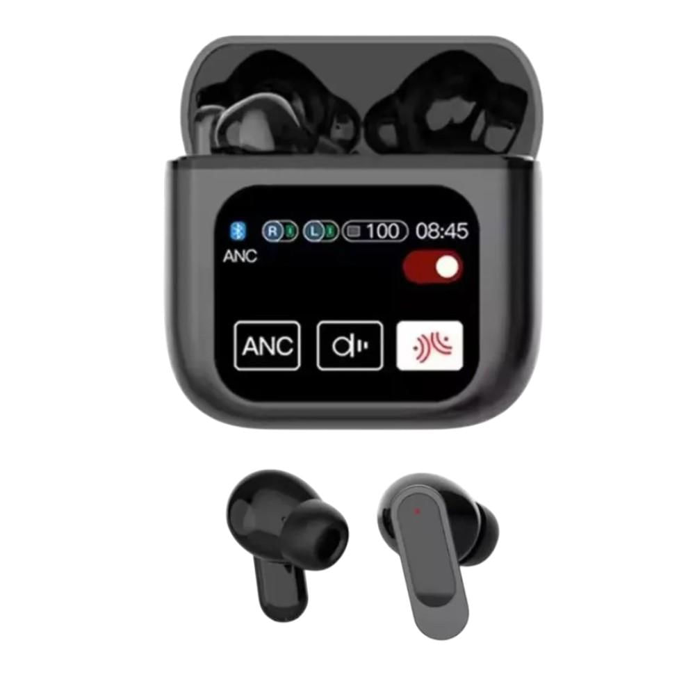 Audifonos Bluetooth Se60 Tws Con Pantalla Tactil Inalambricos Led Negro img #4