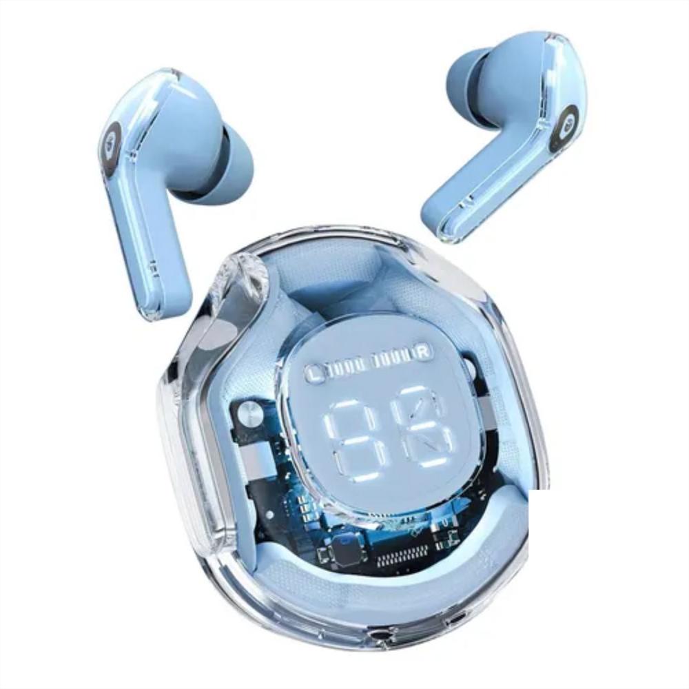 Audifonos Inalambricos Air 39 Con Luces Y Pantalla Led Bluetooth Azul img #1