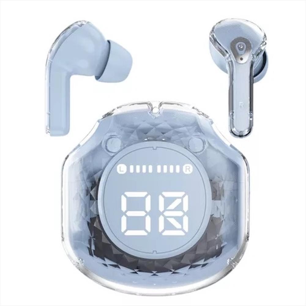 Audifonos Inalambricos Air 39 Con Luces Y Pantalla Led Bluetooth Azul img #3