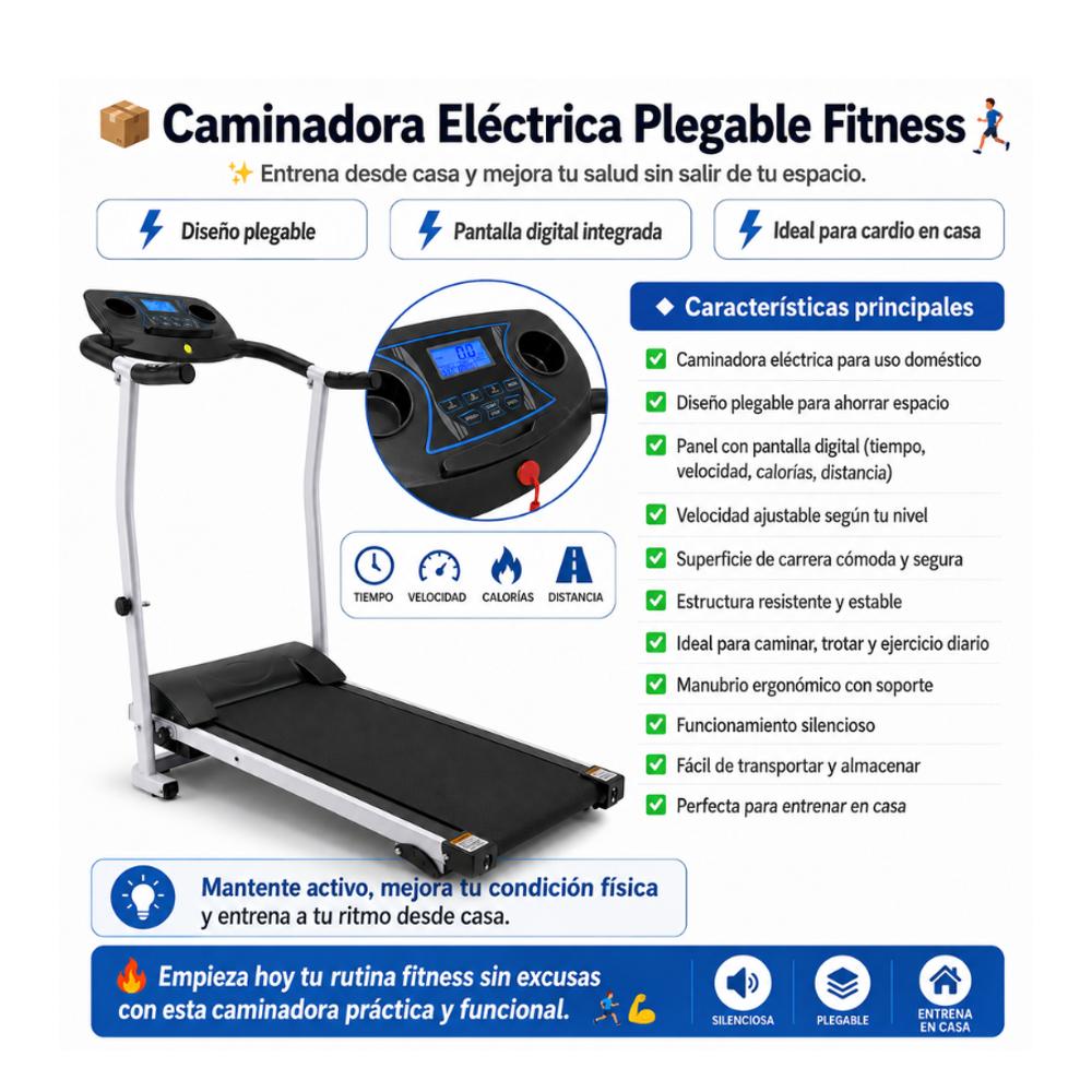 Caminadora Eléctrica Plegable Fitness img #3